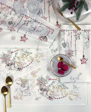 BIANCO NATALE CANOVACCIO - BLUMARINE HOME - Contex Biancheria