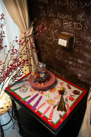 HAND ON XMAS MY MAT - TESSITURA TOSCANA TELERIE - Contex Biancheria