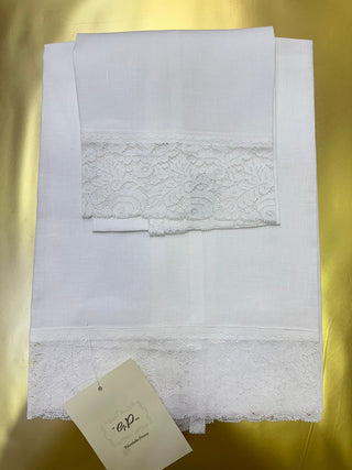 LINO/PIZZO VALANZE' ASCIUGAMANO IN LINO - PALOMBELLA - Contex Biancheria