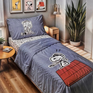PEANUTS/SNOOPY LENZUOLA SINGOLO - LE VIE DEL COTONE - Contex Biancheria