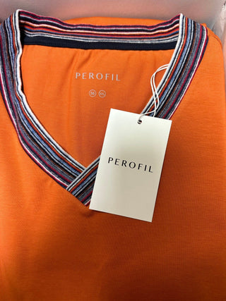 PIGIAMA COLLO V CALDO COTONE - PEROFIL - Contex Biancheria