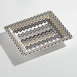 ZIG ZAG GOLD RECTANGULAR TRAY - MISSONI - Contex Biancheria