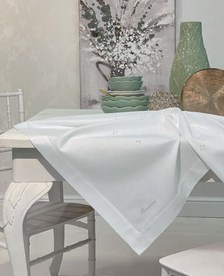 EMBROIDERY TABLE COVER 90X90 - BLUMARINE HOME