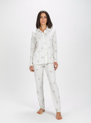 WARM COTTON OPEN PAJAMAS - FIDA LINGERIE