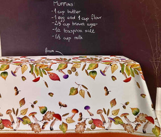 MUSHROOMS OVAL TABLECLOTH 180X280 - TAG HOUSE