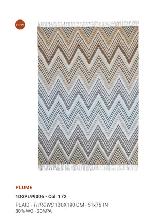 PLUME PLAID 130X190 - MISSONI HOME