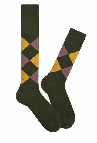 ARGYLE CALZA LUNGA CALDO COTONE - CIOCCA - Contex Biancheria