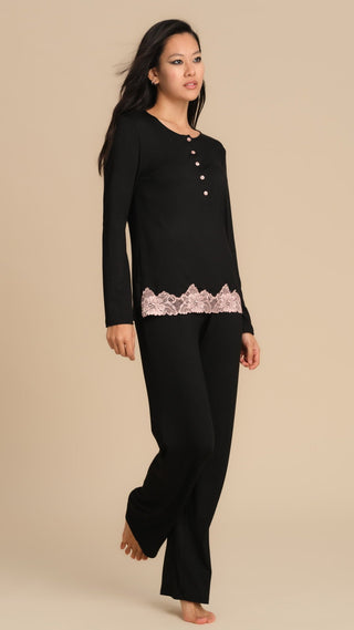 CHARLOTTE PIGIAMA LUNGO 3011 - PEPITA - Contex Biancheria