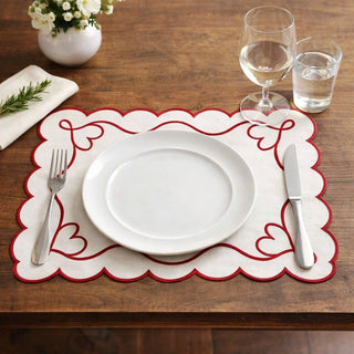 CUORI SET 2 TOVAGLIETTE - FAZZINI - Contex Biancheria