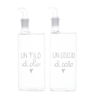 FILO OLIO - GOCCIO ACETO SET 2 BOTTIGLIE - SIMPLE DAY - Contex Biancheria