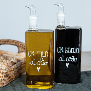 FILO OLIO - GOCCIO ACETO SET 2 BOTTIGLIE - SIMPLE DAY - Contex Biancheria