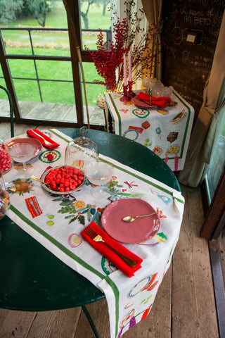HAND ON XMAS RUNNER - TESSITURA TOSCANA TELERIE - Contex Biancheria
