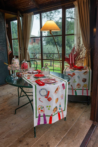 HAND ON XMAS RUNNER - TESSITURA TOSCANA TELERIE - Contex Biancheria
