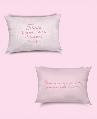 HAPPINESS IS A CHOICE COPPIA FEDERE - CAMOMILLA - Contex Biancheria