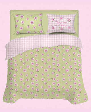 HAPPINESS IS A CHOICE COPRILETTO SINGOLO - CAMOMILLA - Contex Biancheria