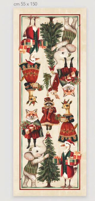 HAPPY CHRISTMAS RUNNER - TAG HOUSE - Contex Biancheria