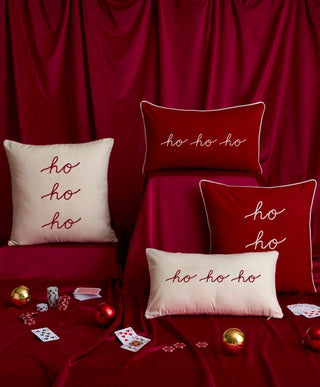 HO HO HO CUSCINO ARREDO - BIANCOPERLA - Contex Biancheria