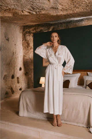 TESS VESTAGLIA LUNGA IN SETA - MARJOLAINE
