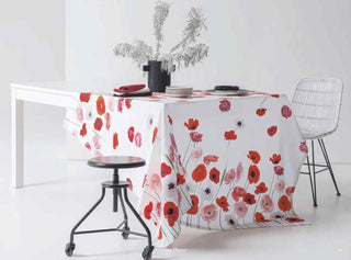 POPPIES OVAL TABLECLOTH 180X280cm - TAG HOUSE