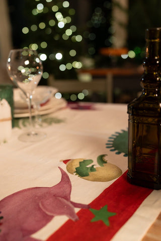 JURASSIC XMAS RUNNER - TESSITURA TOSCANA TELERIE - Contex Biancheria