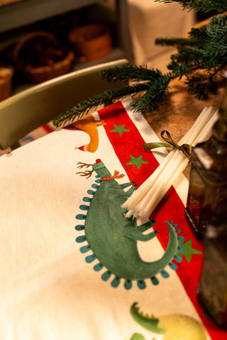 JURASSIC XMAS RUNNER - TESSITURA TOSCANA TELERIE - Contex Biancheria