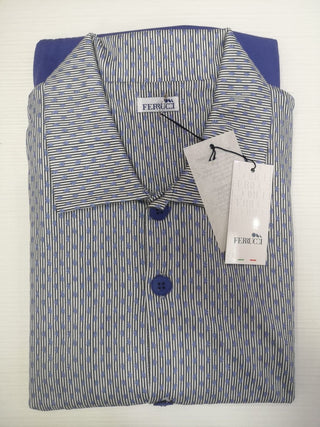 LEWIS PIGIAMA APERTO UOMO ESTIVO - FERRUCCI - Contex Biancheria