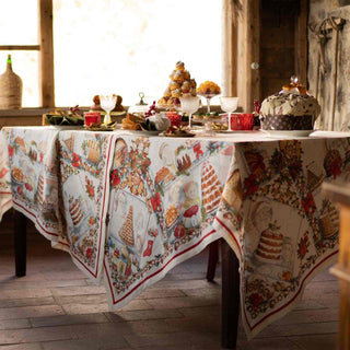 NOEL GOURMAND 85X85 - TESSITURA TOSCANA TELERIE - Contex Biancheria