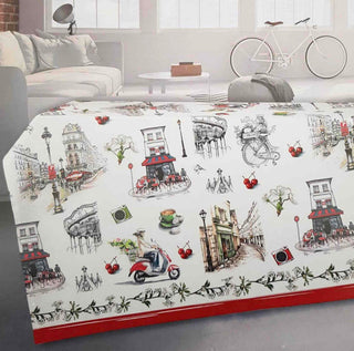 CITY TABLECLOTH 150X275 - TAG HOUSE