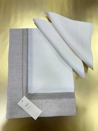 PEDRA RUNNER CON TOVAGLIOLI 50X150 - PALOMBELLA - Contex Biancheria