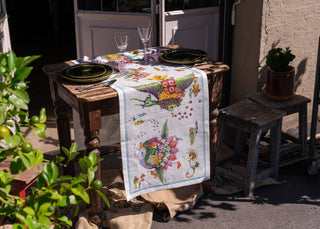 PESCIFLORA RUNNER - TESSITURA TOSCANA TELERIE - Contex Biancheria