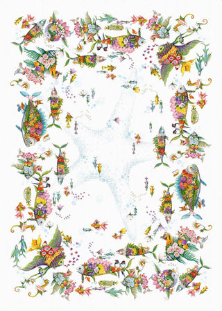 PESCIFLORA TOVAGLIA - TESSITURA TOSCANA TELERIE - Contex Biancheria