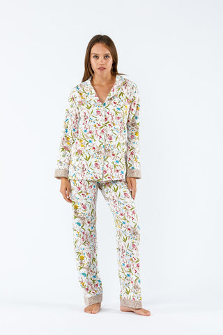 PIGIAMA LUNGO APERTO - FIDA LINGERIE - Contex Biancheria