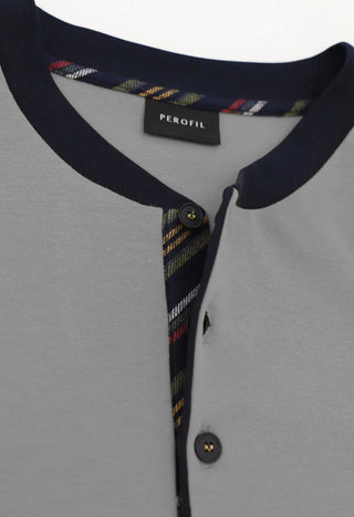 Pigiama Lungo Serafino con polsi in Caldo Cotone - PEROFIL - Contex Biancheria