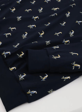Pigiama Lungo Serafino in Cotone Jersey Stampa Tucani - PEROFIL - Contex Biancheria
