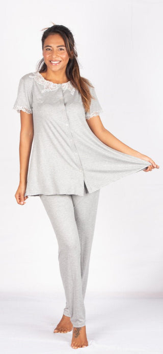 PIGIAMA MEZZA MANICA APERTO - FIDA LINGERIE - Contex Biancheria