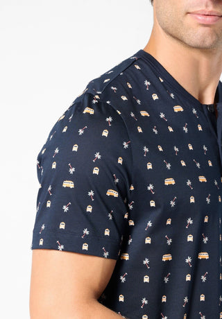 PIGIAMA SERAFINO CORTO STAMPATO - PEROFIL - Contex Biancheria