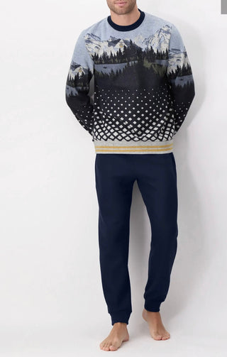 PIGIAMA UOMO GIROCOLLO SOFT COTTON - PEROFIL - Contex Biancheria