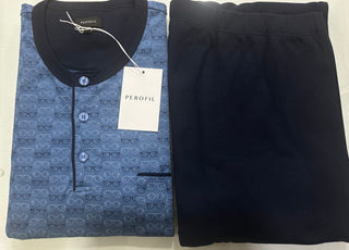 PIGIAMA UOMO STAMPA OCCHIALI - PEROFIL - Contex Biancheria