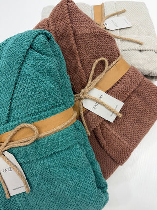 PLAIN ACCAPPATOIO CON CAPPUCCIO. - FAZZINI - Contex Biancheria