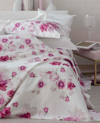 ROSE COPRILETTO PIQUET MATRIMONIALE - BLUMARINE HOME - Contex Biancheria