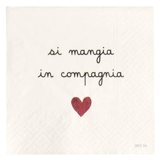 SI MANGIA IN COMPAGNIA SET 20 TOVAGLIOLI - SIMPLE DAY - Contex Biancheria