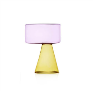 TRAVASI BICCHIERE GIALLO - ROSA 12 PEZZI - ICHENDORF - Contex Biancheria
