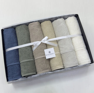 VERSILIA ASCIUGAMANI 6+6 - BIANCOPERLA - Contex Biancheria