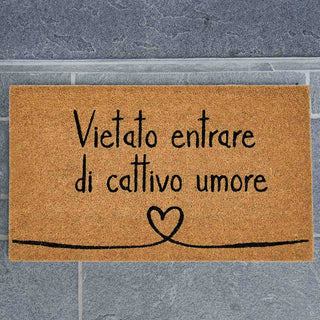 VIETATO ENTRARE DI CATTIVO UMORE ZERBINO - SIMPLE DAY - Contex Biancheria