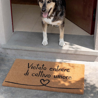 VIETATO ENTRARE DI CATTIVO UMORE ZERBINO - SIMPLE DAY - Contex Biancheria