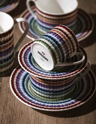 WAVES SET 2 TAZZE CAFFE' - MISSONI - Contex Biancheria